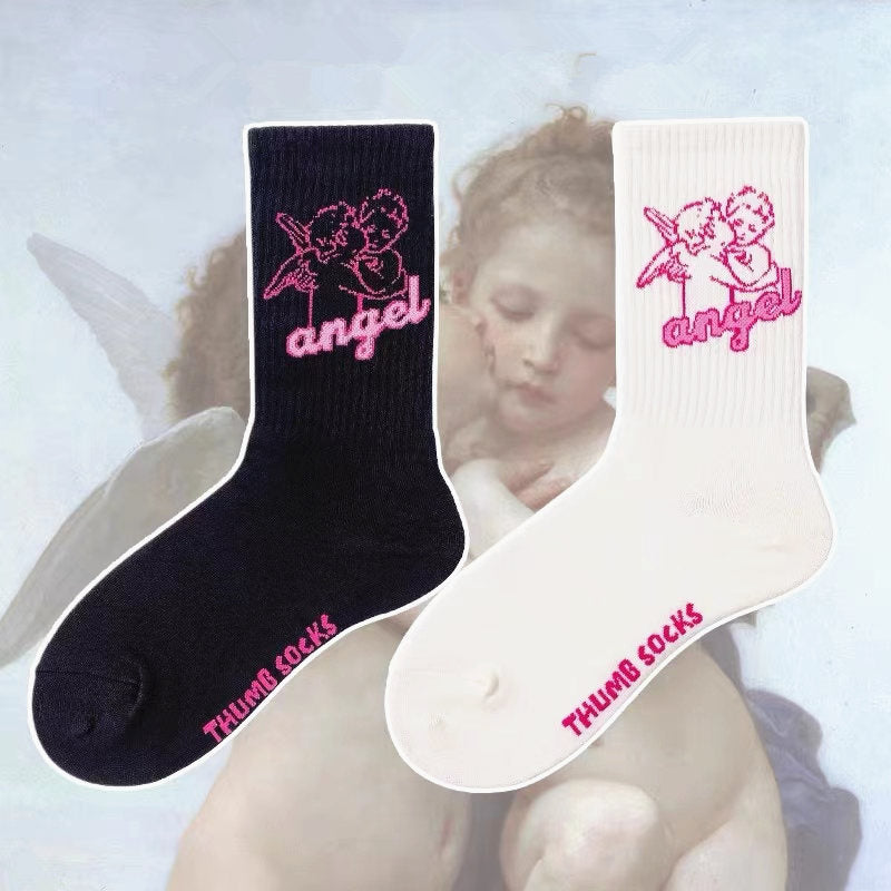 Unisex Trend Socken Mid Tube – Sport Casual Letter Design