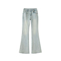 Women's Light Blue Flared Jeans in American Style – Trendy Flared Jeans