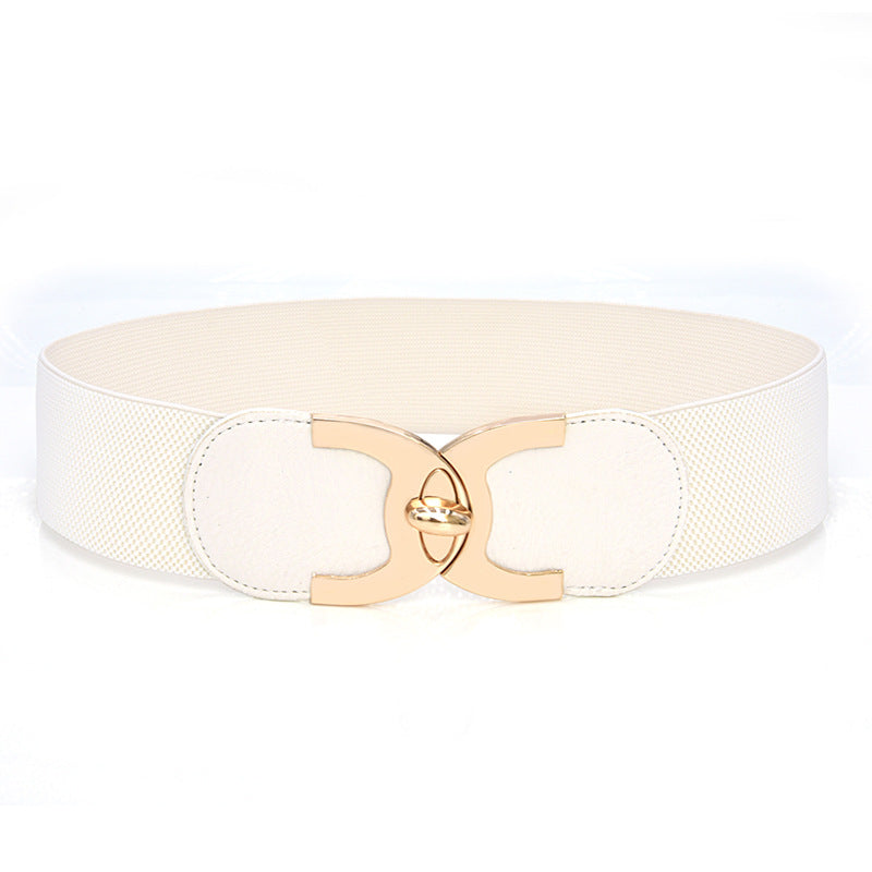 Damen Stretch Breitgürtel Elegant | Dekor Verschluss Taillengürtel