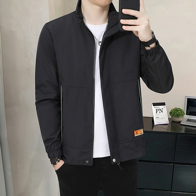 Men's Autumn Jacket Stand-Up Collar – Stylish Casual Transitional Jacket