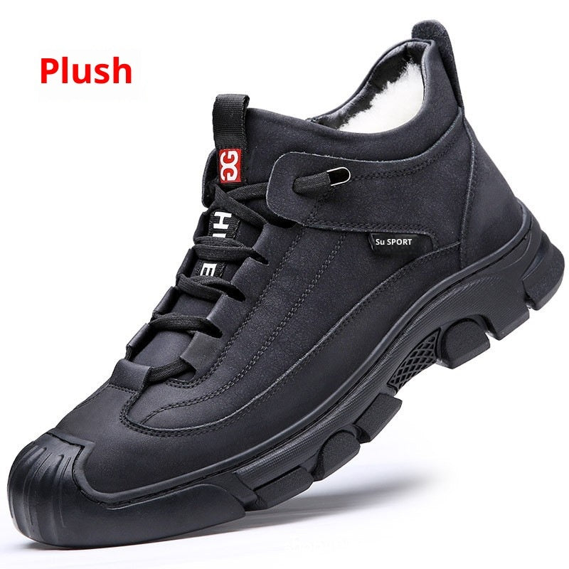 Men's Winter Snow Boots Warm Lined – Non-Slip Thermal Boots Large Sizes