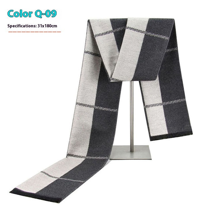 Men's Business Scarf striped soft warm elegant winter