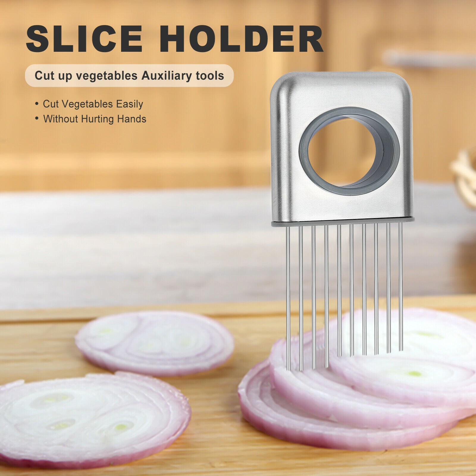 Onion Holder Stainless Steel | Vegetable Slicer Tomato Slicer Kitchen