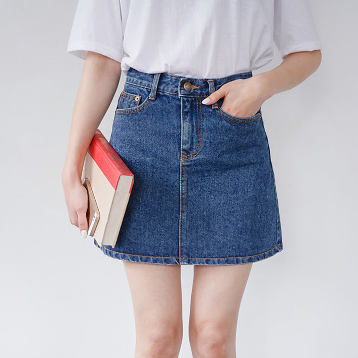 Koreanischer Damen Minirock | High Waist Rock mit Taschen