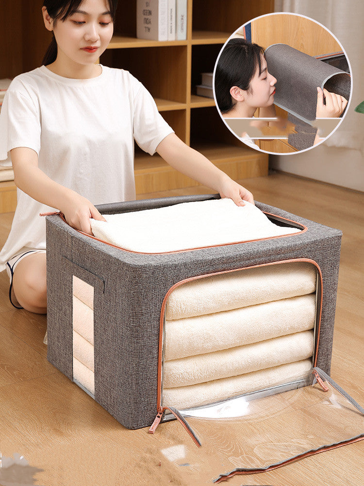 Clothes Storage Box Fabric Foldable Organizer Moving Organization