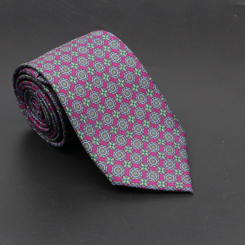 Men's Silk Tie Bohemian 7.5 cm Soft Elegant Modern