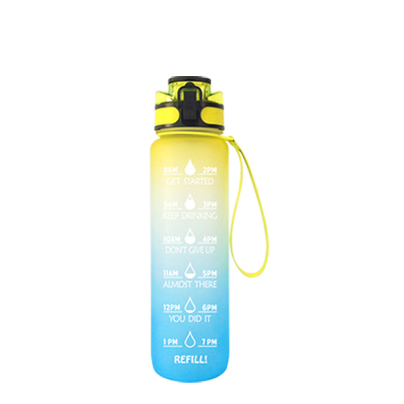 1000ml Transparente Trinkflasche Kawaii – BPA Frei Sportflasche