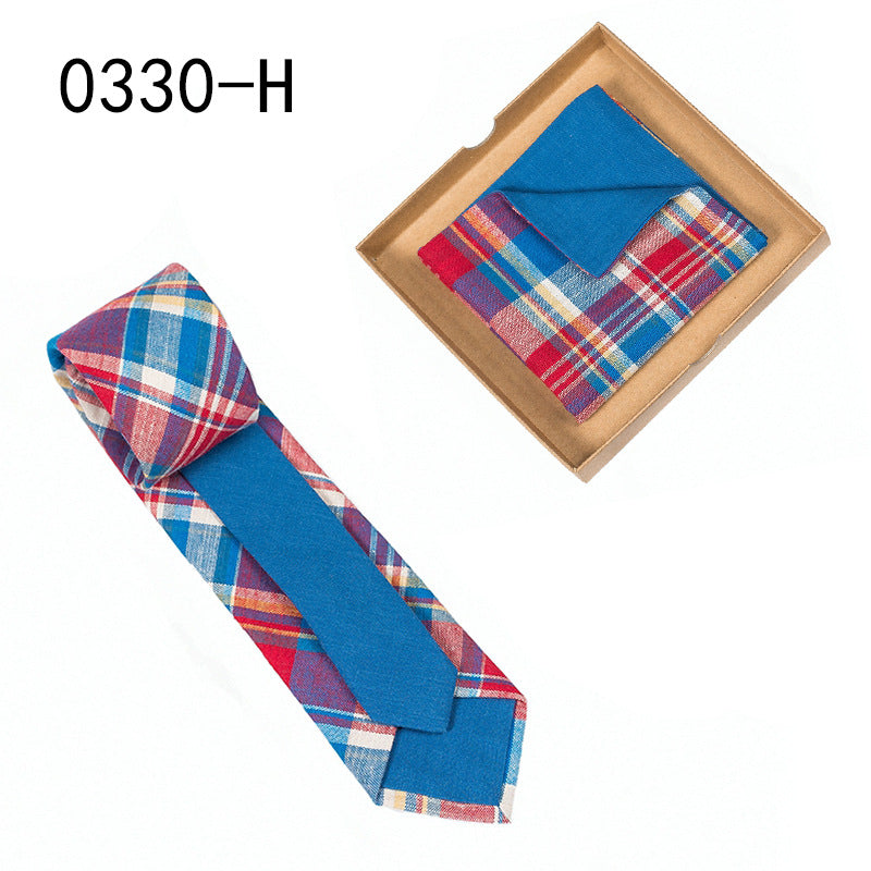 Herren Krawatte floral Baumwolle Einstecktuch elegant modern