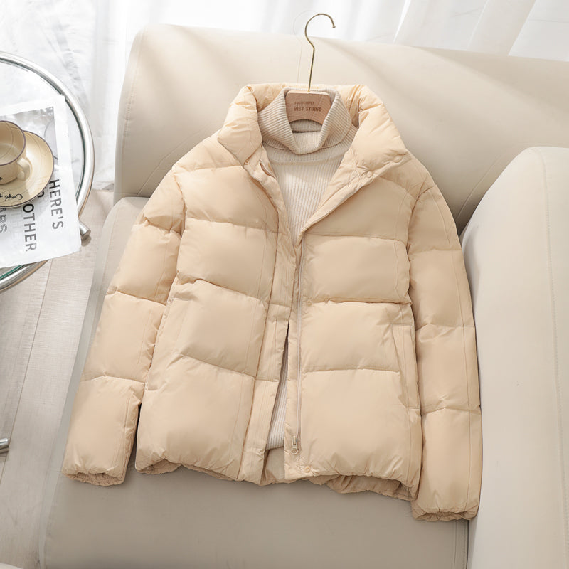 Damen Steppjacke Kurz – Warme Pufferjacke im Trendigen Oversize Look