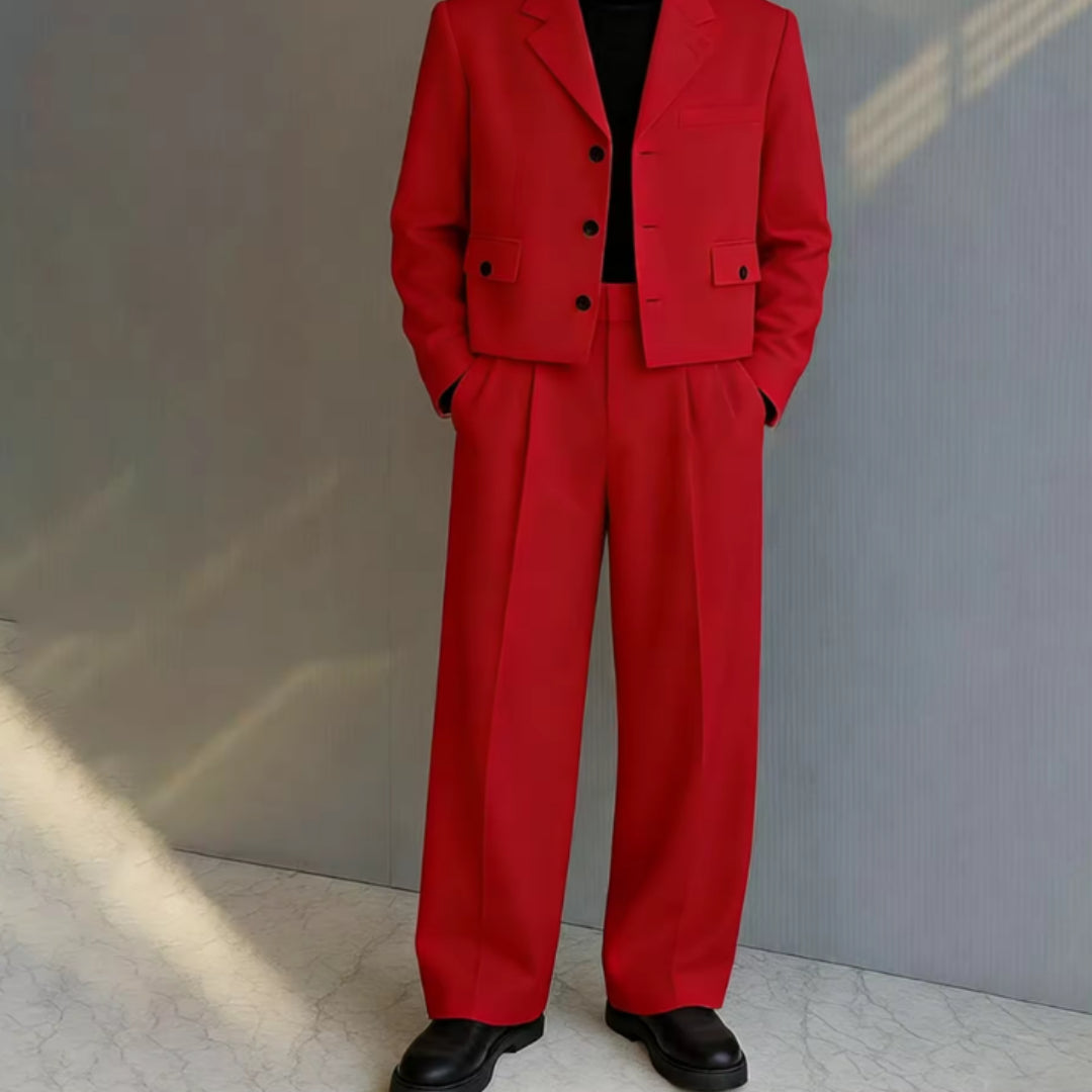 Men's Luxury Two-Piece Suit – Elegant Modern Jacket and Trousers