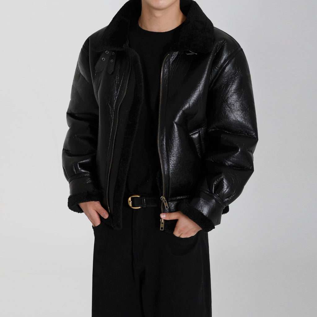 Men's Winter Coat Lambswool - Warm Loose Fit Comfort Coat