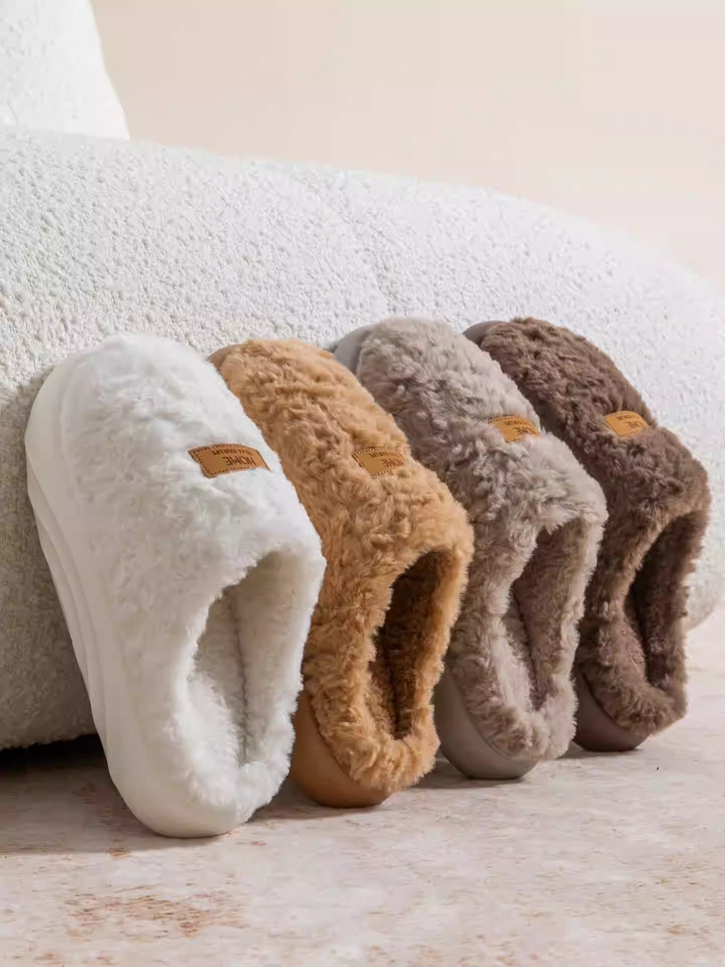 Women's Plush Slippers Warm – Thick Sole Non-slip Comfort