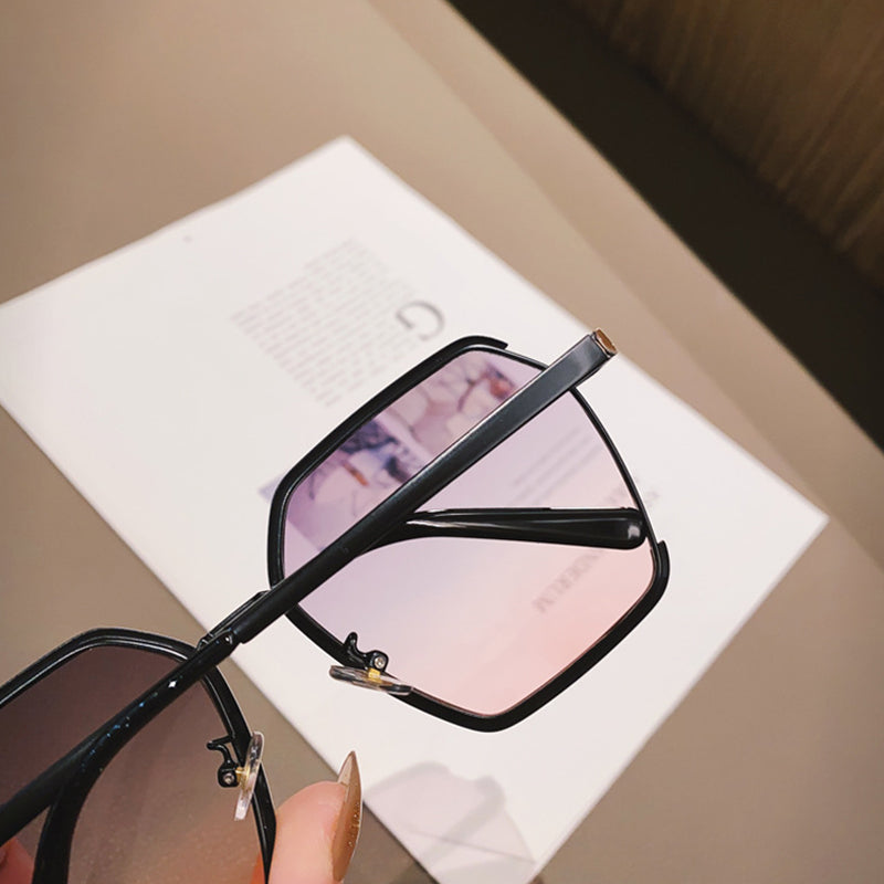 Vintage Halbrahmen Sonnenbrille Damen | Oversize UV400 Luxus
