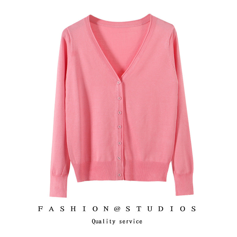 Women's Slim Fit Knitted Cardigan – Plus Sizes Spring Autumn