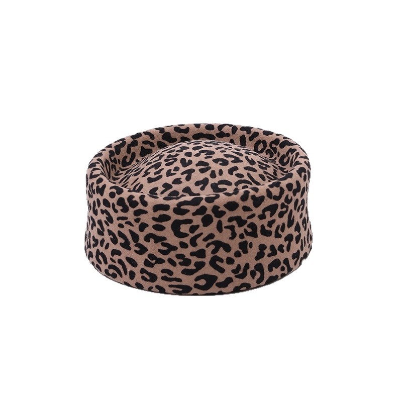 Elegant Women's Pillbox Hat – Leopard Print Designer Style
