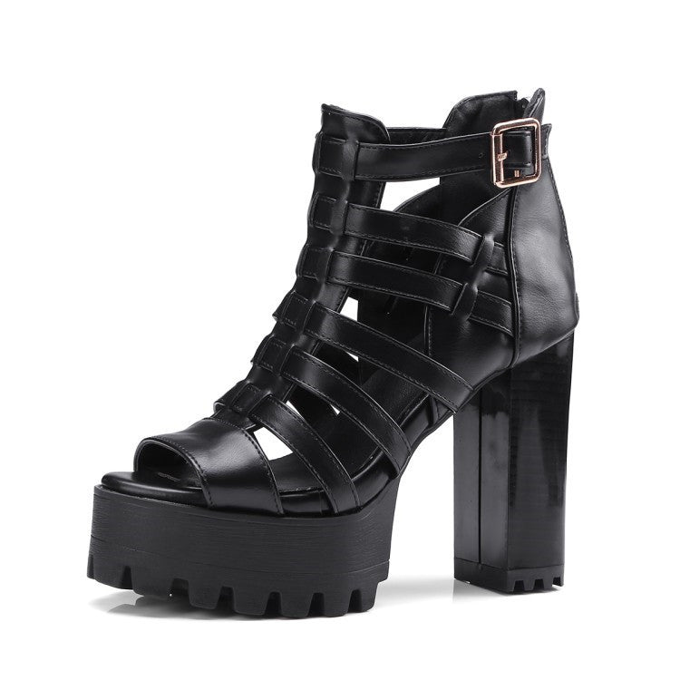 Women's High Heels Buckle Block Heel | Elegant Comfortable Shoes