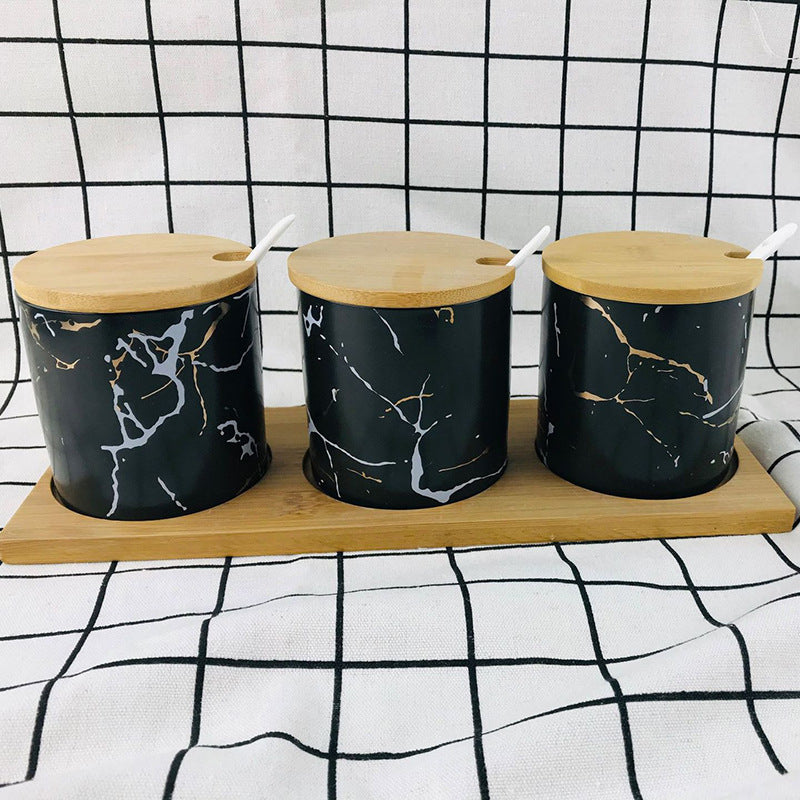 Ceramic Spice Jar Japanese | Round Storage Jar Kitchen Decor