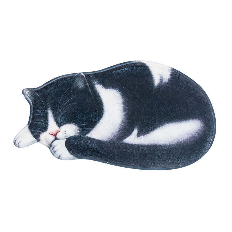 3D Katzen Badematte rutschfest saugstark | Niedlich Teppich