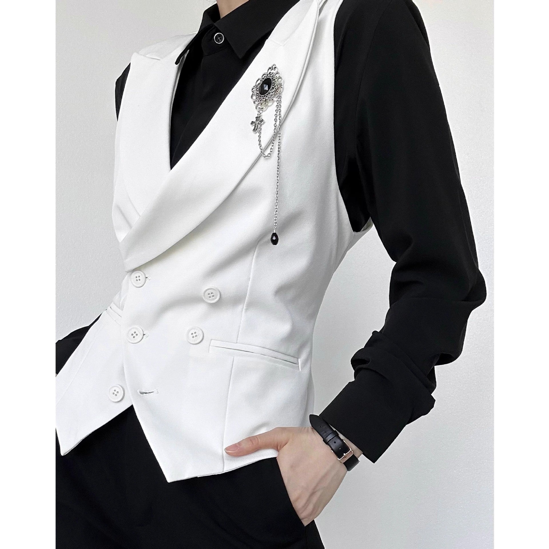 Damen Anzugweste Weiß – Slim Fit, Elegant & Premium Stil