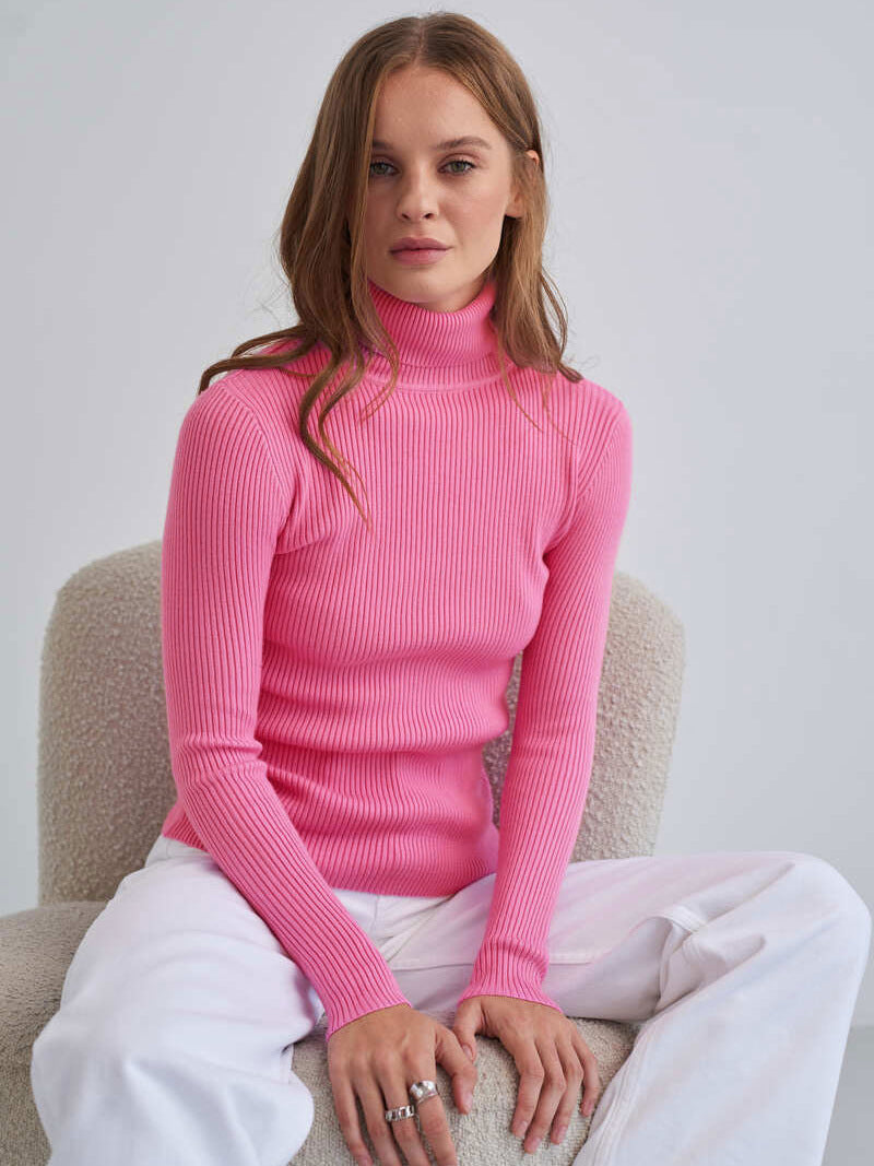Damen Rollkragenpullover | Eleganter Winter Stricklook