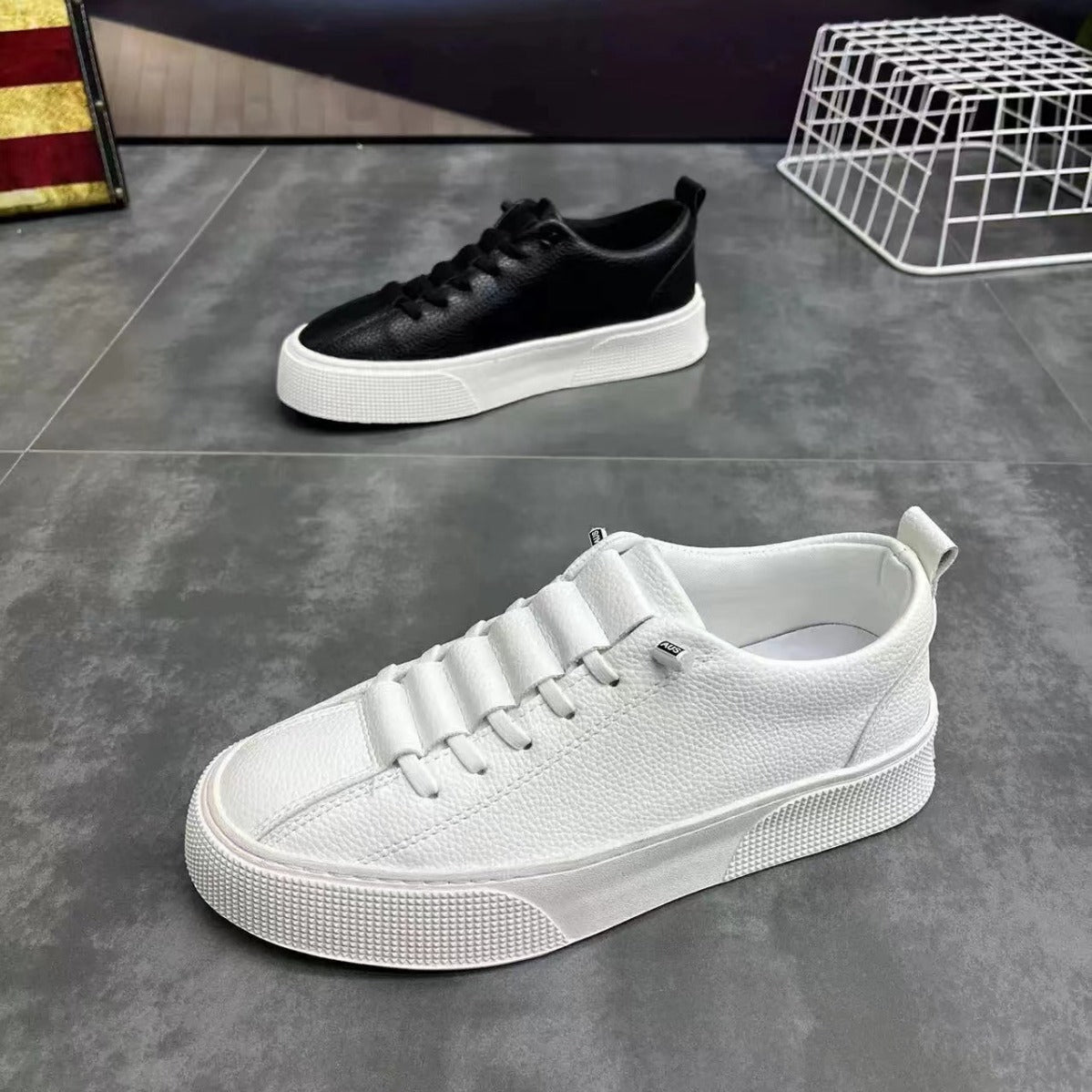 Herren Sneaker minimalistisch low cut | atmungsaktiv casual Schuhe