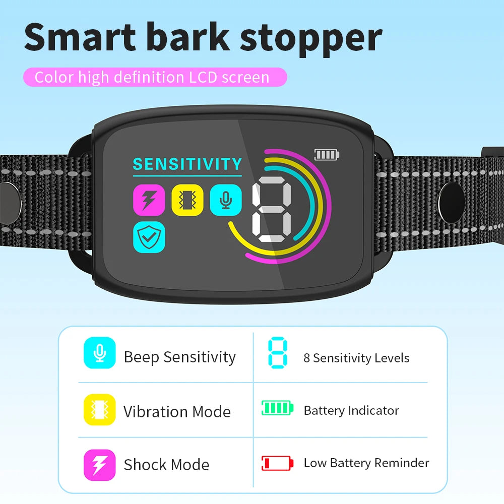 Dog Anti Bark Collar | Smart Waterproof Rechargeable IP67