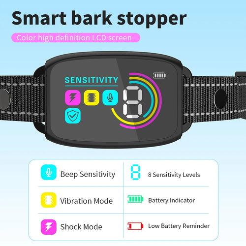 Dog Anti Bark Collar | Smart Waterproof Rechargeable IP67