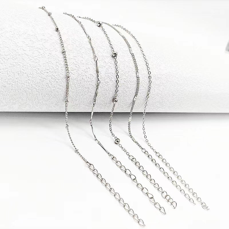 5-Piece Women's Anklet Set – Stylish, Simple & Versatile