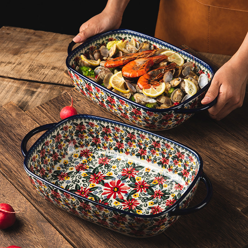 Rectangular Ceramic Plate Modern | Serving Plate Kitchen Design