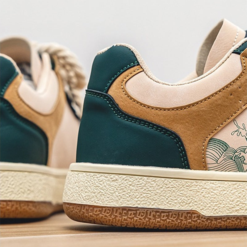 Herren Plateau Sneaker Schnürschuhe Weich Atmungsaktiv Freizeit