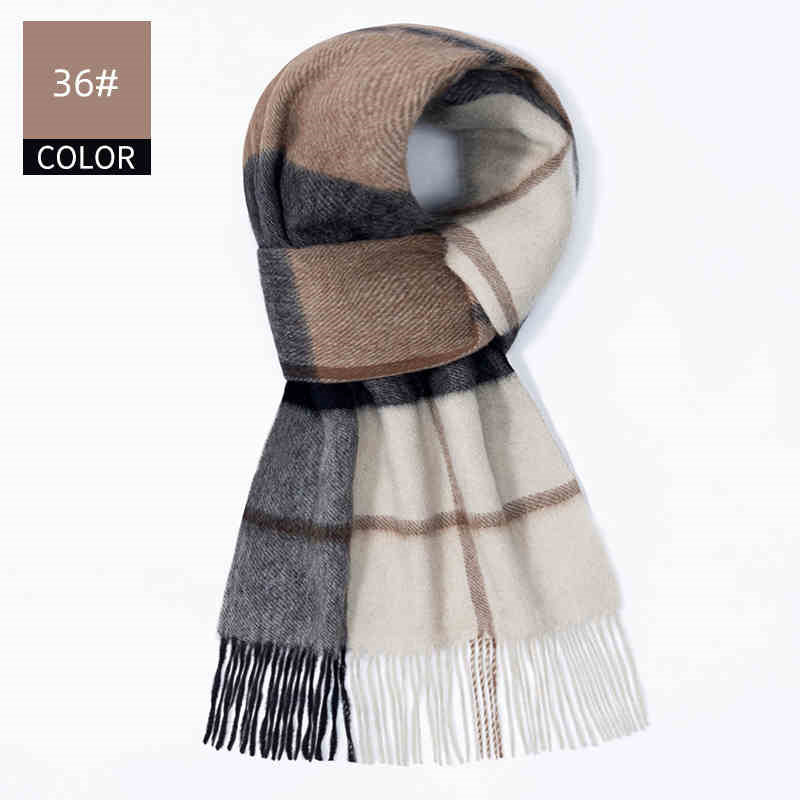 Men's Cashmere Scarf Winter Soft Warm Elegant Luxury