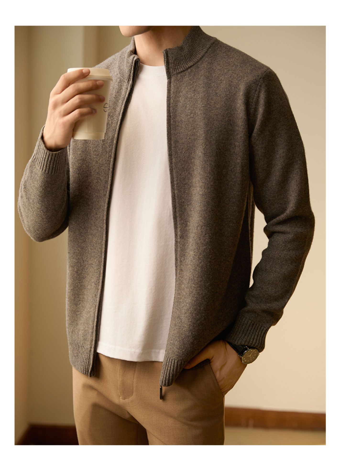 Men's Cardigan Business Casual – Autumn Winter Comfort Jacket