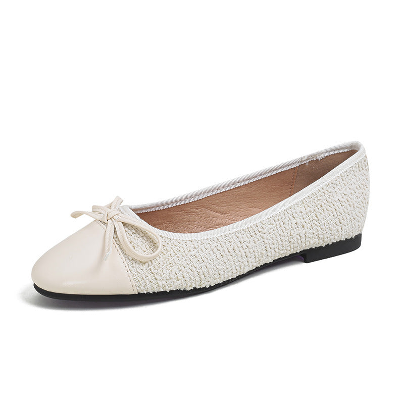 Women's Ballerina Pumps with Bow | Comfortable Flat Shoes