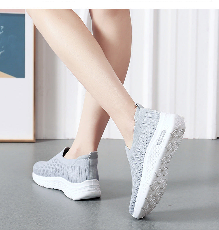 Women's Mesh Slip-On Sneakers - Comfortable Sock Shoes Casual