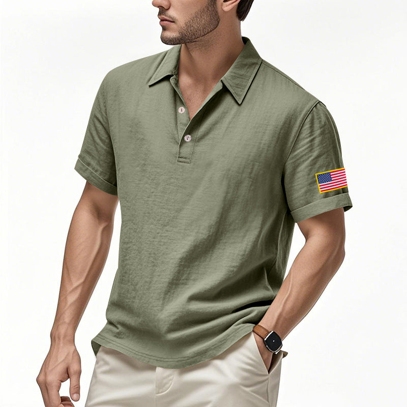 Men's Linen Shirt Short Sleeve | Lightweight Airy Summer Shirt