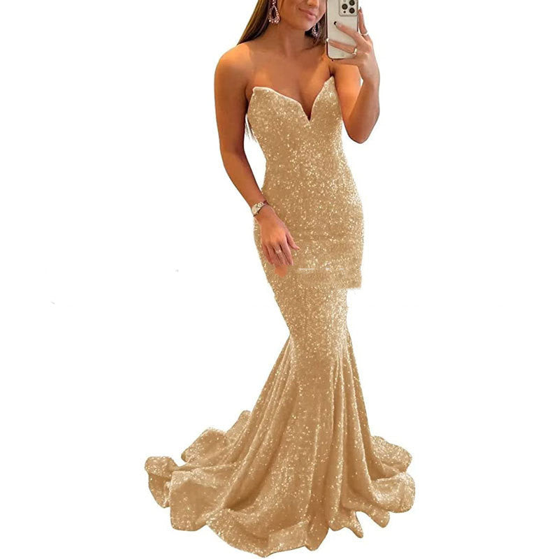 Sexy Sequin Evening Dress – Elegant Long Gown for Prom & Gala