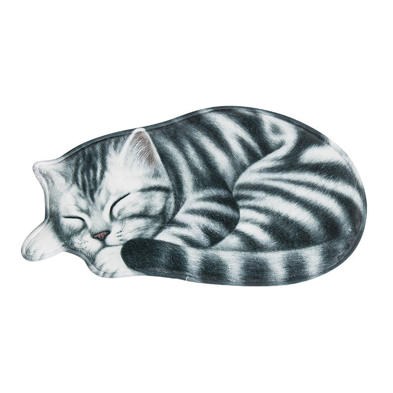3D Katzen Badematte rutschfest saugstark | Niedlich Teppich