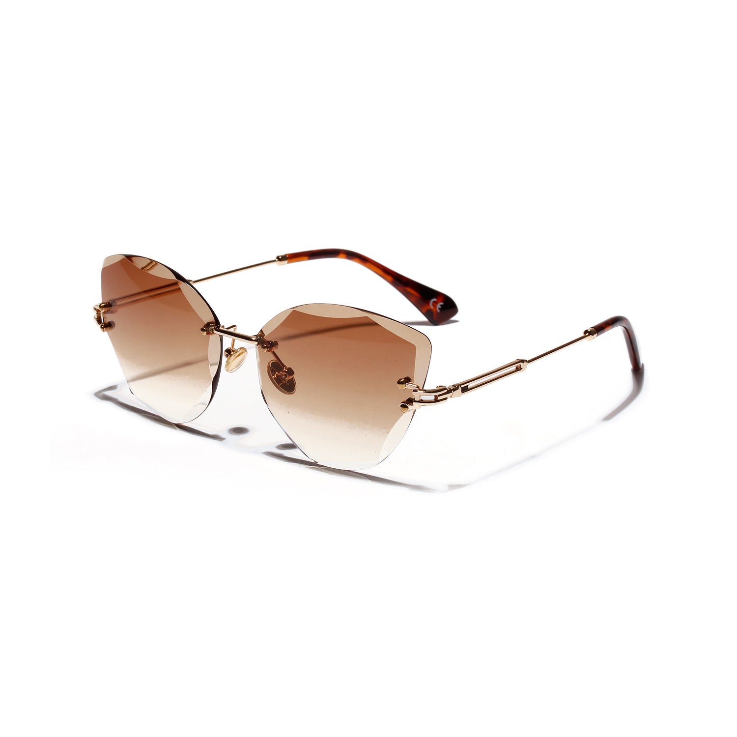 Cat-Eye Sonnenbrille Damen | Retro Luxus Strass Brille