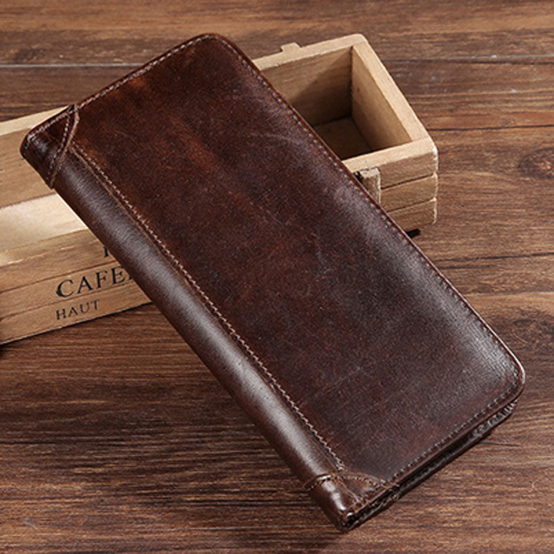 Leather Wallet for Men | Cowhide Retro | Coin Pocket Bifold Wallet