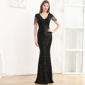 Women's Sequin Maxi Dress | Elegant Slim-Fit Evening Gown