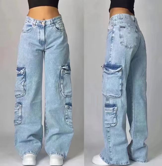 Women's Workwear Jeans | American Style Cargo Denim Pants