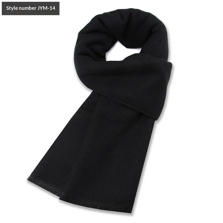 Men's Scarf Plaid Warm Wool Blend Winter Thick Elegant