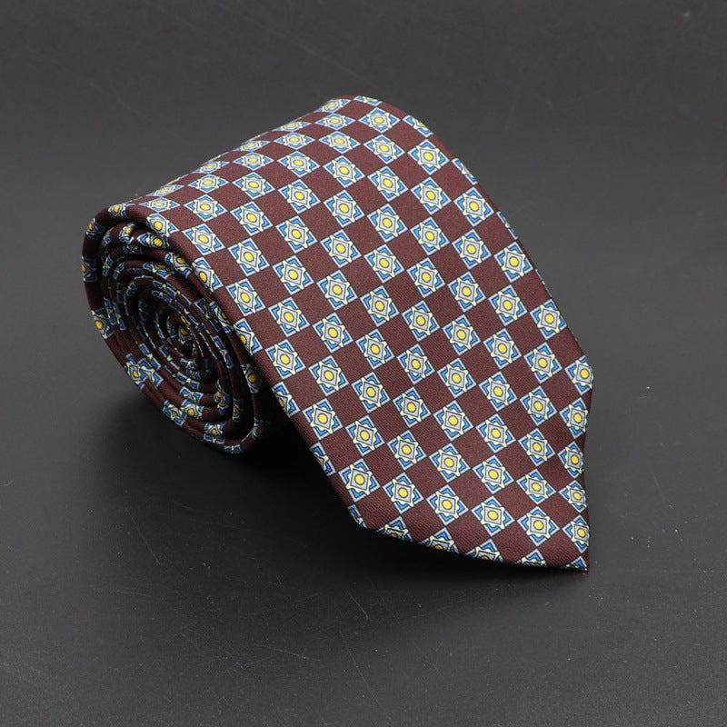 Men's Silk Tie Bohemian 7.5 cm Soft Elegant Modern