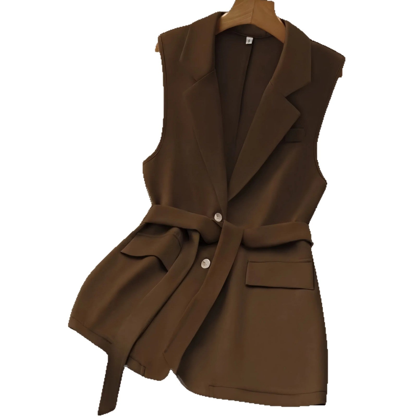 Damen Blazer-Weste mit Bindeband – Locker, Elegant & Modern