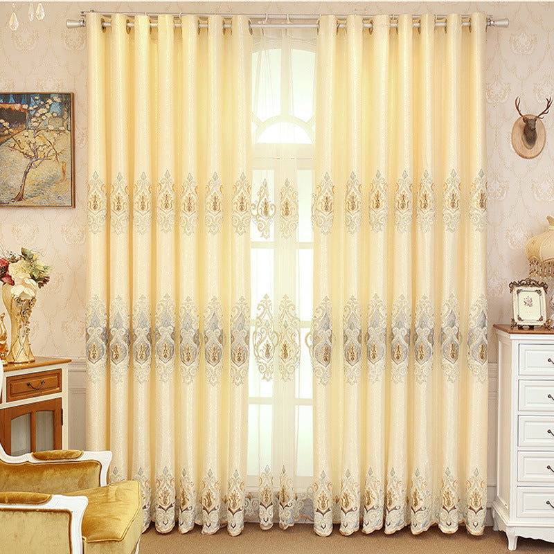Embroidered Voile Curtain | Crown Design sheer modern