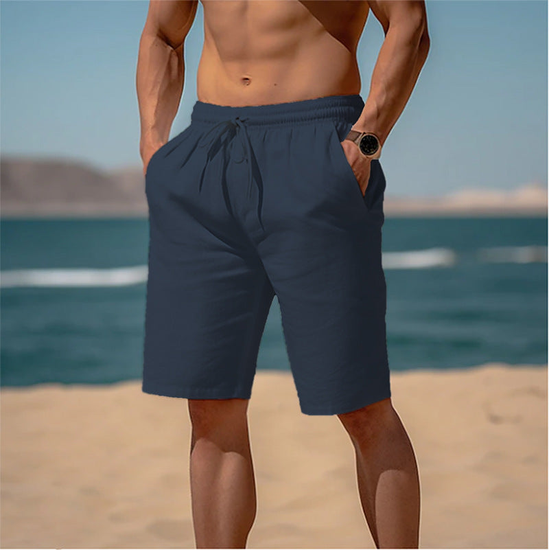 Men's Beach Shorts with Drawstring – Breathable Summer Shorts