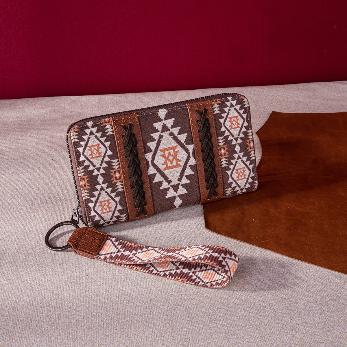 Women's Wallet Boho Vintage Card Holder Cotton Linen Chic