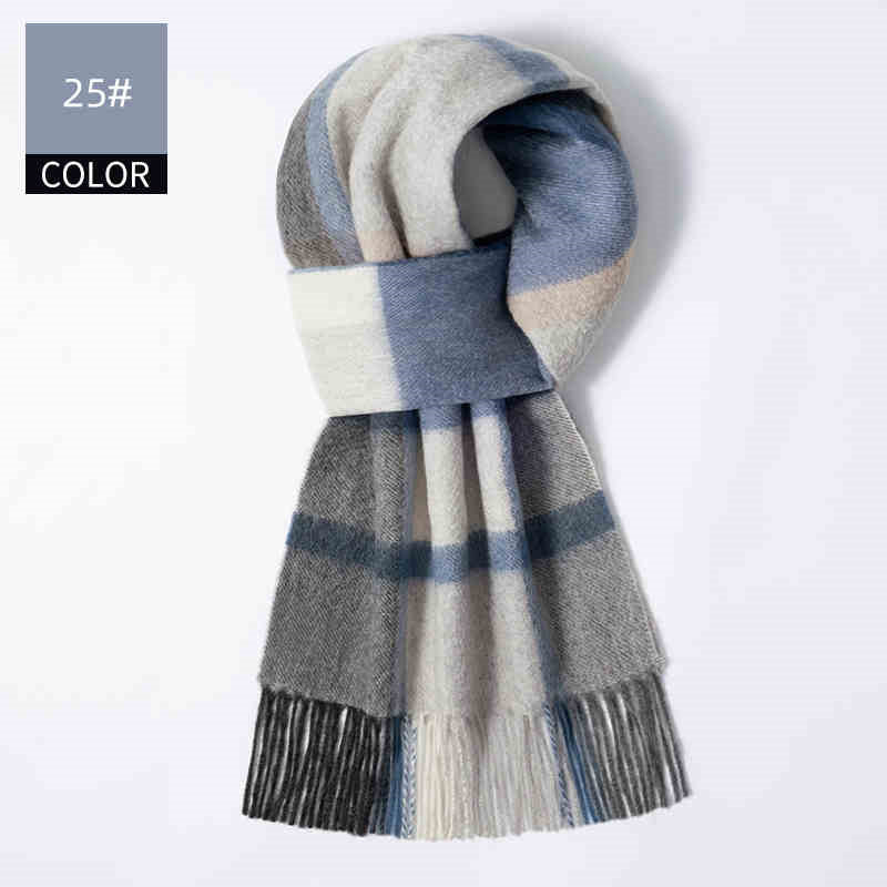Men's Cashmere Scarf Winter Soft Warm Elegant Luxury