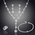 Silver Crystal Tennis Jewelry Set – Elegant Women's Jewelry with African Design