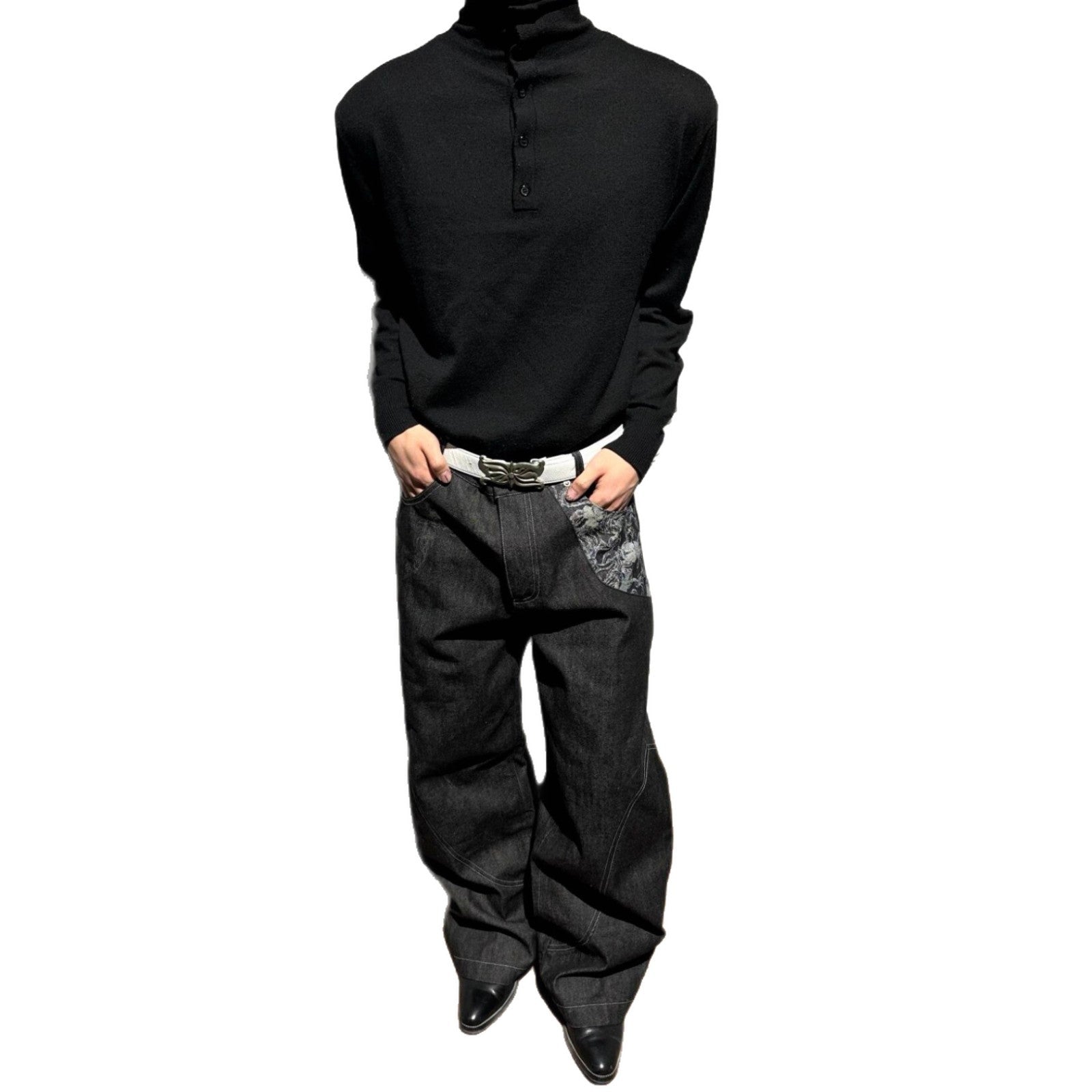 Men's Wide Leg Flared Trousers – Loose Fit Trend Casual Pants